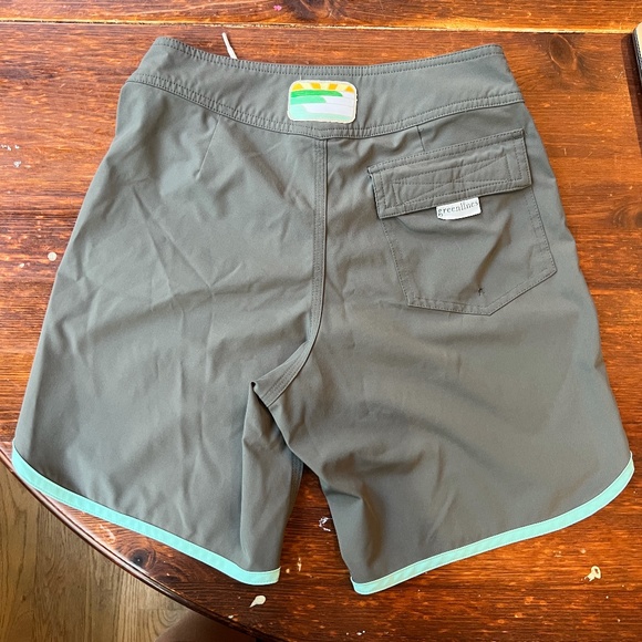 Greenline grey and teal board shorts size 26 - Picture 2 of 2